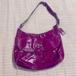 Coach | Soho Plum Patent Leather Convertible Bag